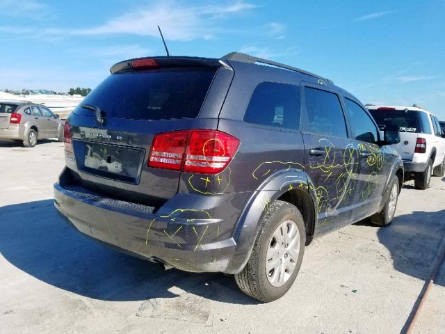 3C4PDCAB2JT242684 - 2018 DODGE JOURNEY SE GRAY photo 4