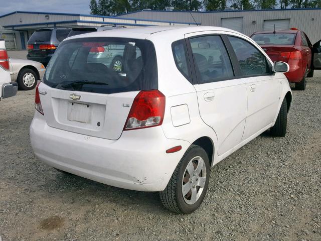 KL1TD666X8B264026 - 2008 CHEVROLET AVEO BASE Ақ фото 4