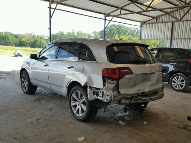 2HNYD2H65CH537341 - 2012 ACURA MDX ADVANC SILVER photo 3