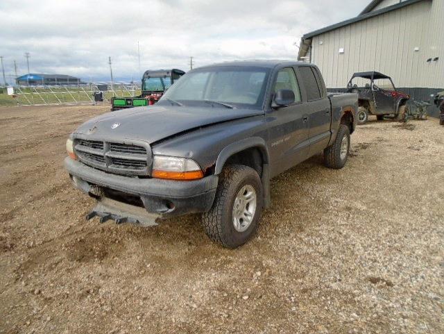 1B7HG38N42S533976 - 2002 DODGE DAKOTA QUA GRAY photo 2