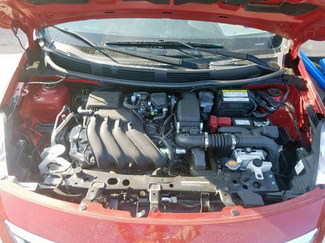 3N1CN7AP4JL844262 - 2018 NISSAN VERSA S RED photo 7