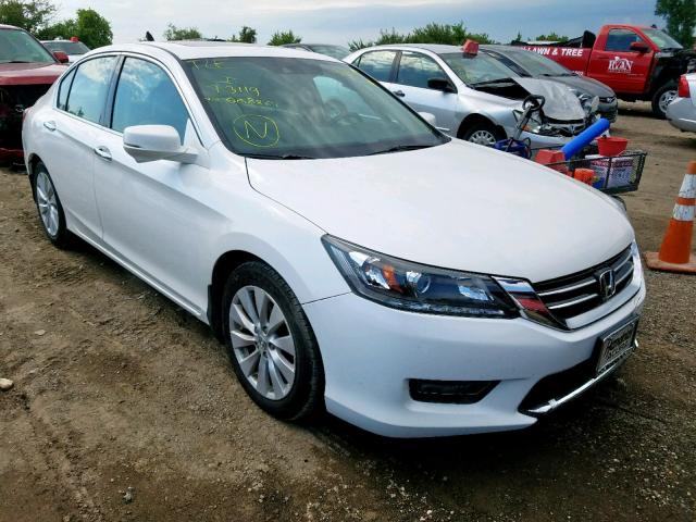 1HGCR3F82EA008864 - 2014 HONDA ACCORD EXL WHITE photo 1