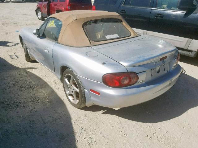 JM1NB353010205792 - 2001 MAZDA MX-5 MIATA SILVER photo 3