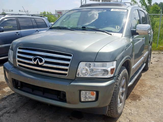 5N3AA08C65N809032 - 2005 INFINITI QX56 GREEN photo 2