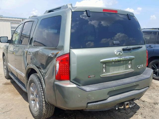 5N3AA08C65N809032 - 2005 INFINITI QX56 GREEN photo 3