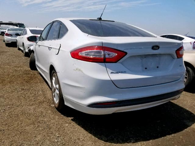 3FA6P0H76DR256422 - 2013 FORD FUSION SE WHITE photo 3