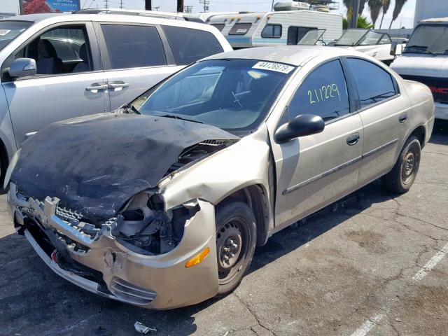 1B3ES26C13D124578 - 2003 DODGE NEON SE TAN photo 2