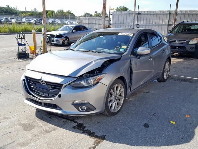 JM1BM1M36E1103447 - 2014 MAZDA 3 GRAND TO SILVER photo 2