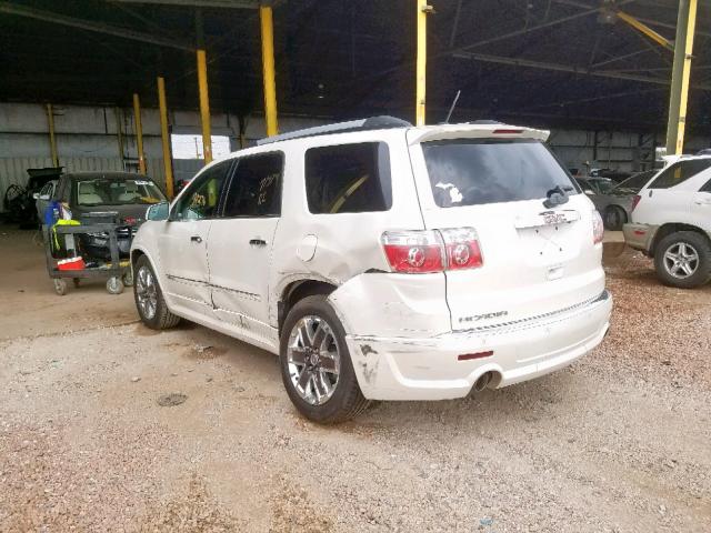 1GKKRTED6CJ130007 - 2012 GMC ACADIA DEN WHITE photo 3