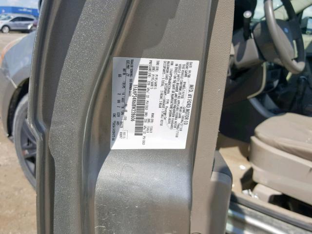 1FAHP34N68W228606 - 2008 FORD FOCUS S/SE SILVER photo 10