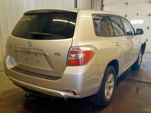 JTEEW41A082007013 - 2008 TOYOTA HIGHLANDER SILVER photo 4