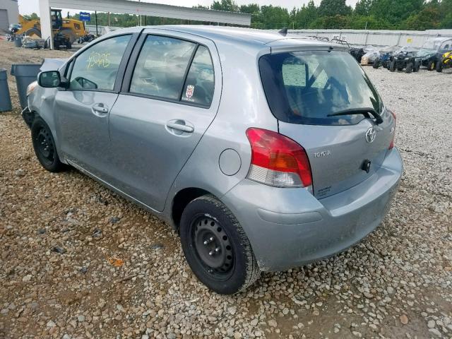 JTDKT4K38A5323425 - 2010 TOYOTA YARIS GRAY photo 3