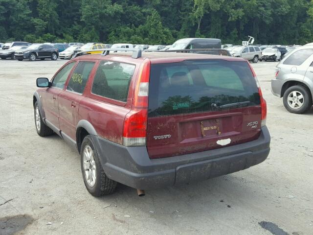 YV1SZ59H341159013 - 2004 VOLVO XC70 MAROON photo 3