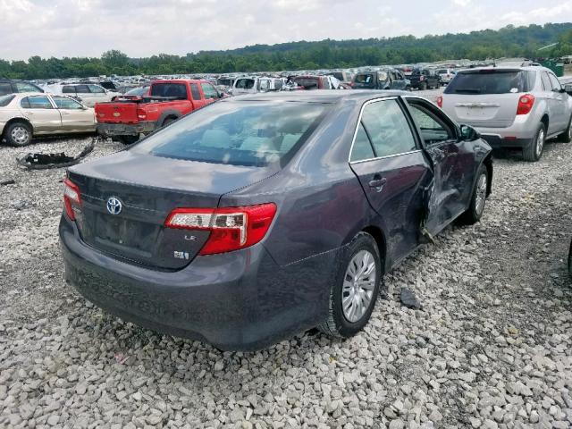 4T1BD1FK6CU052303 - 2012 TOYOTA CAMRY HYBR GRAY photo 4