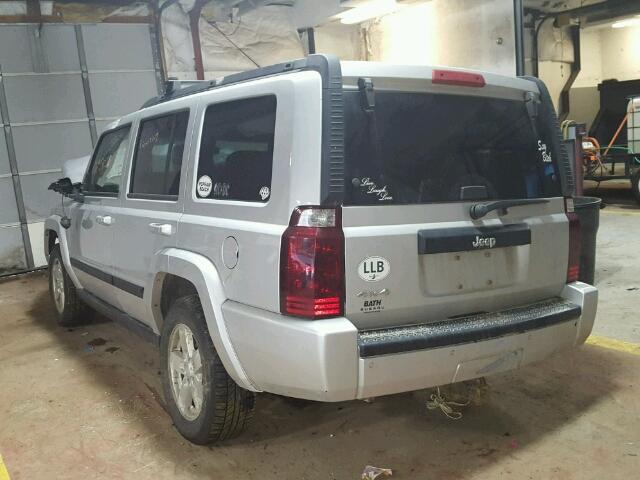 1J8HG48K37C562942 - 2007 JEEP COMMANDER SILVER photo 3