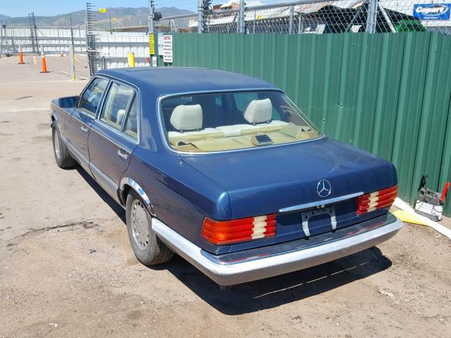 WDBCA39D6GA230274 - 1986 MERCEDES-BENZ 560 SEL BLUE photo 3