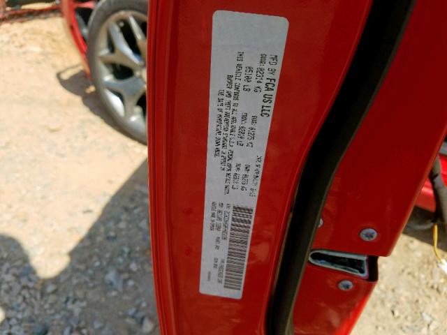 2C3CDXHG0FH863188 - 2015 DODGE CHARGER SX RED photo 10