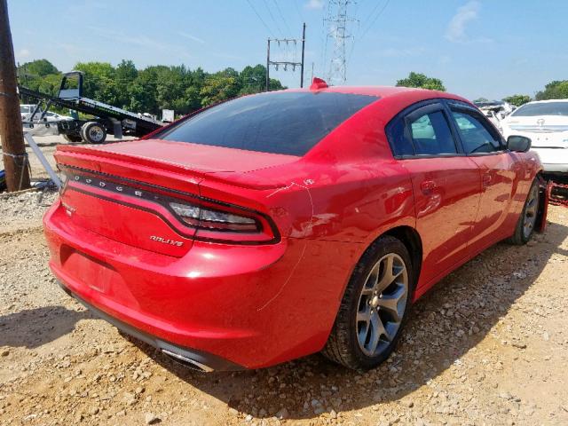 2C3CDXHG0FH863188 - 2015 DODGE CHARGER SX RED photo 4