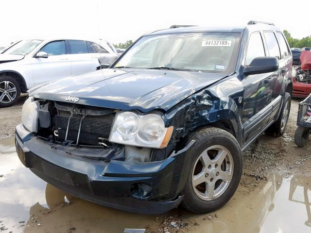 1J4HR48N55C539083 - 2005 JEEP GRAND CHER BLUE photo 2