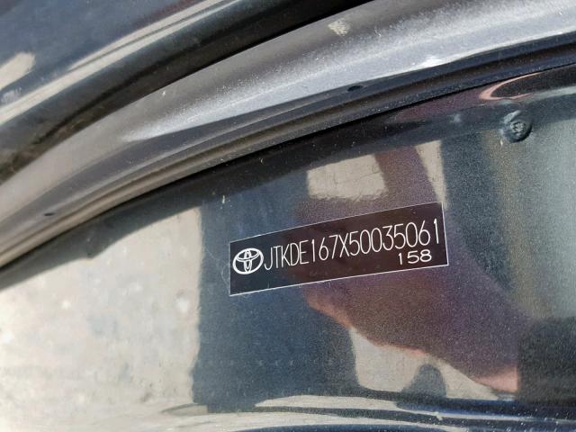 JTKDE167X50035061 - 2005 TOYOTA SCION TC CHARCOAL photo 10