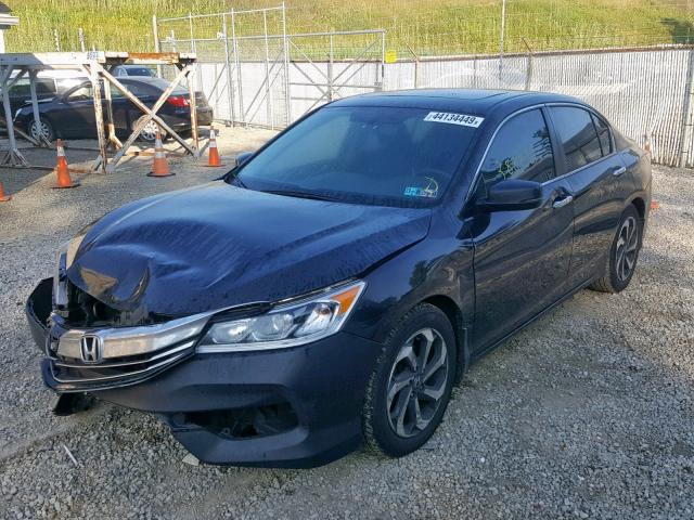 1HGCR2F81GA065909 - 2016 HONDA ACCORD EXL BLACK photo 2