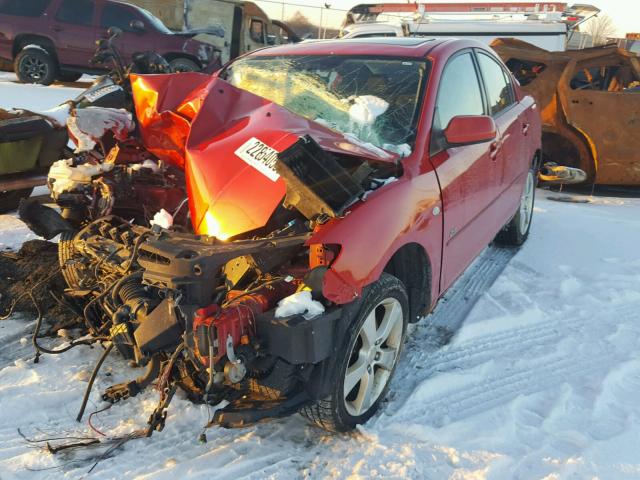 JM1BK323551227696 - 2005 MAZDA 3 S BURGUNDY photo 2