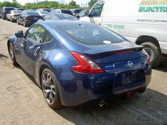 JN1AZ4EHXEM633575 - 2014 NISSAN 370Z BASE BLUE photo 3