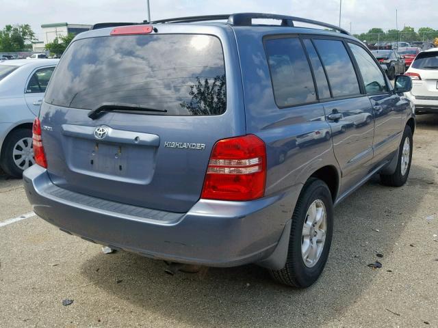 JTEGD21A630058183 - 2003 TOYOTA HIGHLANDER GRAY photo 4