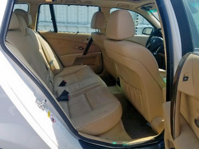 WBANN73516CN02740 - 2006 BMW 530 XIT WHITE photo 6