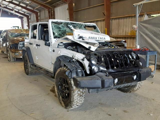 1C4BJWDG3FL735501 - 2015 JEEP WRANGLER U WHITE photo 1