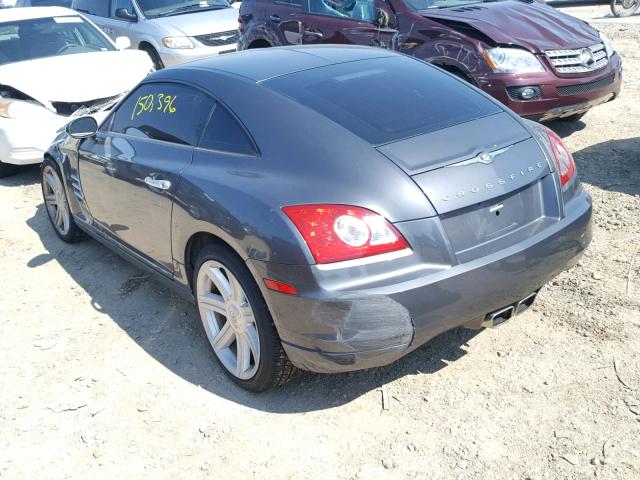 1C3AN69LX5X043057 - 2005 CHRYSLER CROSSFIRE GRAY photo 3