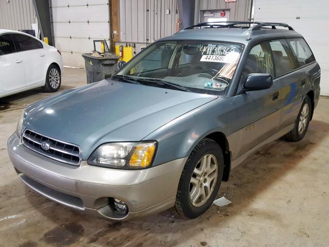 4S3BH665117668860 - 2001 SUBARU LEGACY OUT GREEN photo 2