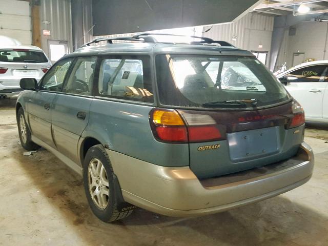 4S3BH665117668860 - 2001 SUBARU LEGACY OUT GREEN photo 3