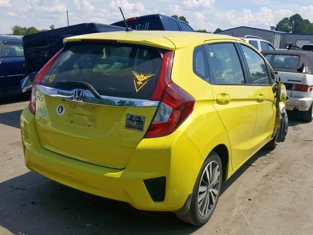 JHMGK5H75GX028450 - 2016 HONDA FIT EX YELLOW photo 4