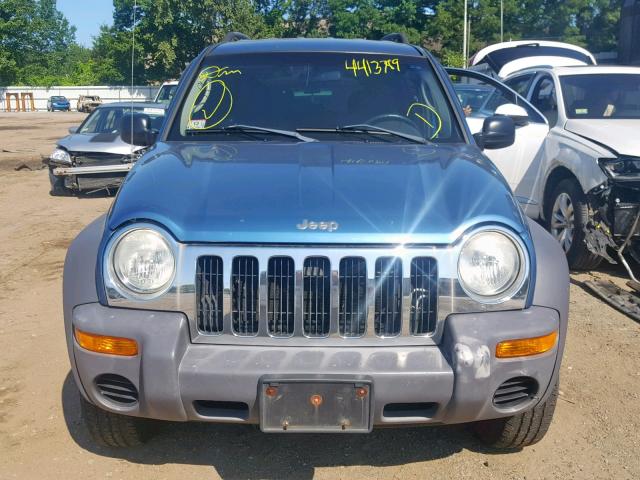 1J4GL48K73W733323 - 2003 JEEP LIBERTY SP BLUE photo 9