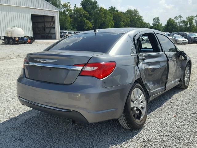 1C3CCBAB5CN281868 - 2012 CHRYSLER 200 LX GRAY photo 4