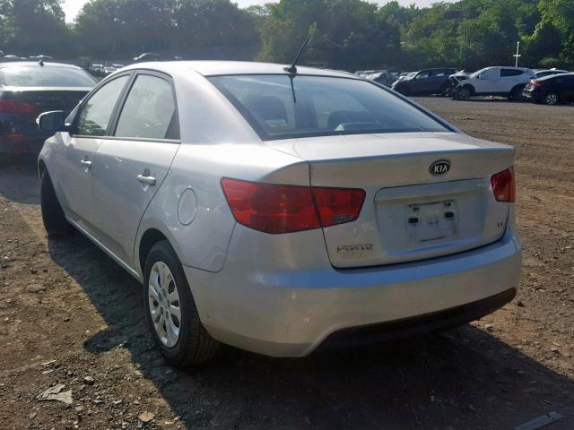 KNAFU4A26A5238717 - 2010 KIA FORTE EX SILVER photo 3