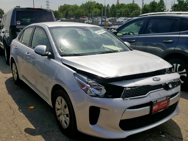 3KPA24AB9JE100242 - 2018 KIA RIO LX SILVER photo 1