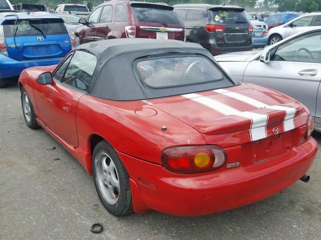 JM1NB3530X0135476 - 1999 MAZDA MX-5 MIATA RED photo 3