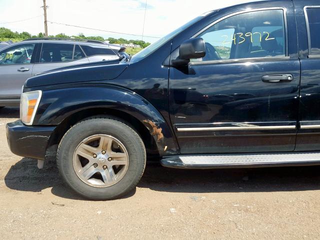 1D8HB58D65F598005 - 2005 DODGE DURANGO LI BLACK photo 9