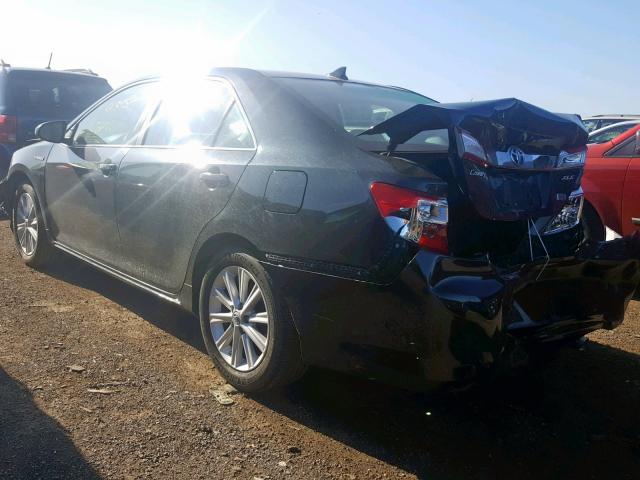 4T1BD1FK6CU030608 - 2012 TOYOTA CAMRY HYBR BLACK photo 3