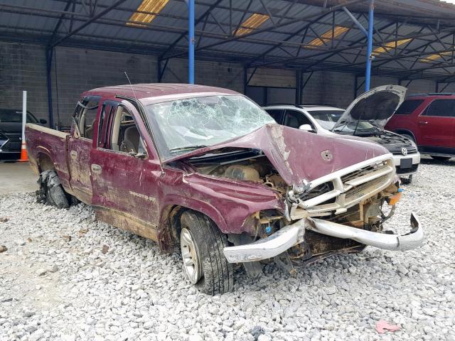 1B7HL48N82S710708 - 2002 DODGE DAKOTA QUA MAROON photo 1