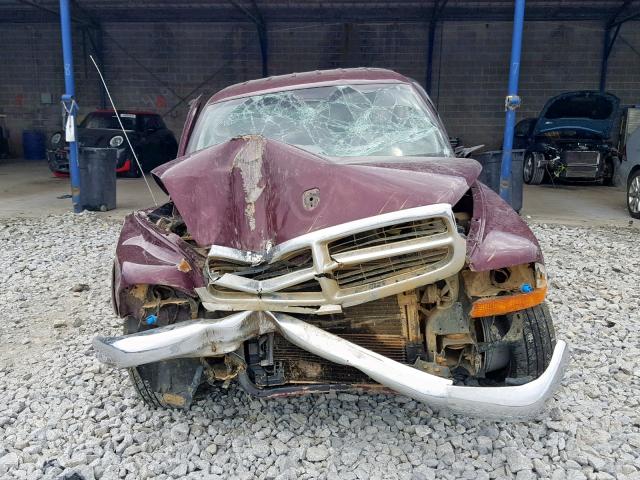 1B7HL48N82S710708 - 2002 DODGE DAKOTA QUA MAROON photo 10