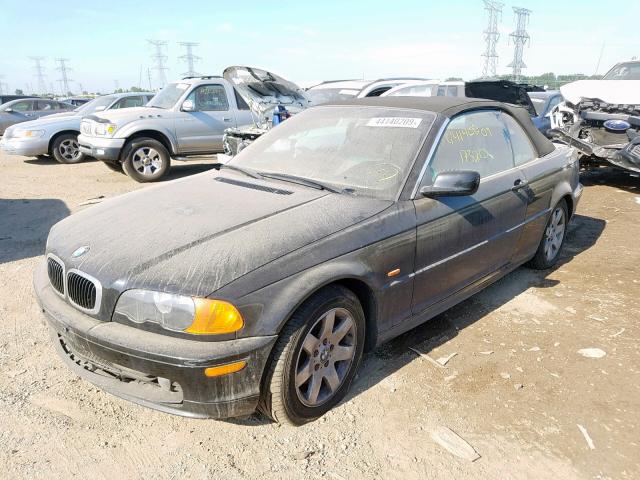 WBABS33451JY58415 - 2001 BMW 325 CI BLACK photo 2