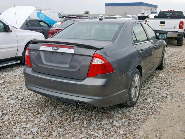 3FAHP0JA4CR283888 - 2012 FORD FUSION SEL GRAY photo 4