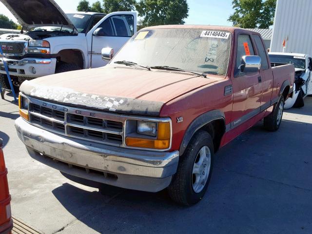 1B7GL23X3LS608470 - 1990 DODGE DAKOTA RED photo 2