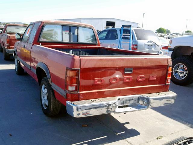 1B7GL23X3LS608470 - 1990 DODGE DAKOTA RED photo 3