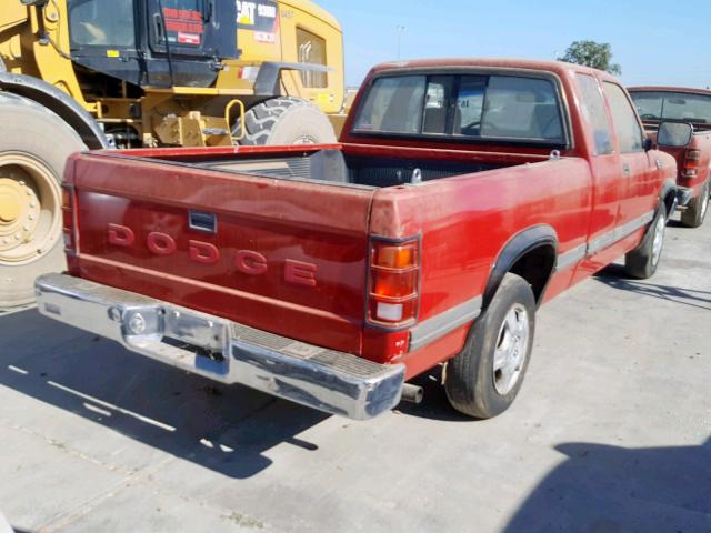 1B7GL23X3LS608470 - 1990 DODGE DAKOTA RED photo 4