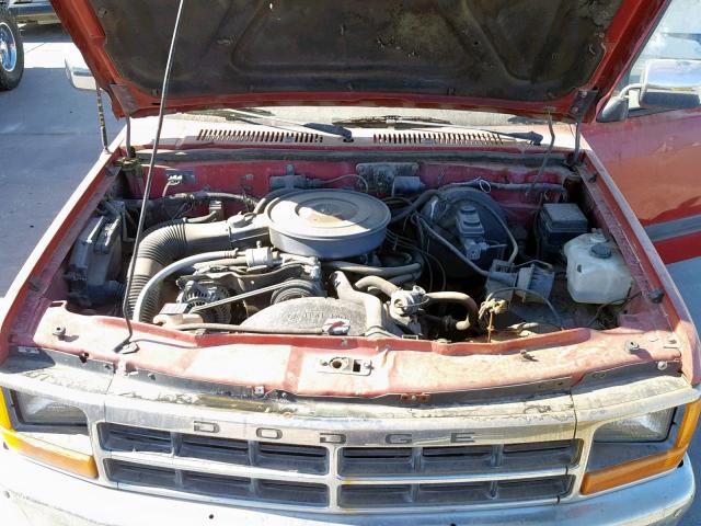 1B7GL23X3LS608470 - 1990 DODGE DAKOTA RED photo 7