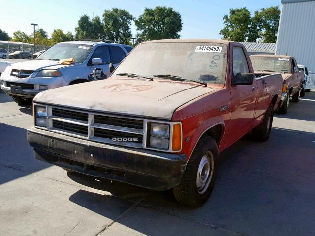 1B7GL26X6LS708803 - 1990 DODGE DAKOTA RED photo 2